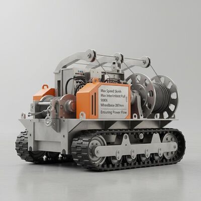 Velocidad máxima de 5 km/h Equipo de línea de transmisión Equipado con tracción intermitente máxima de 90KN y distancia entre ruedas de 397 mm para garantizar el flujo de energía