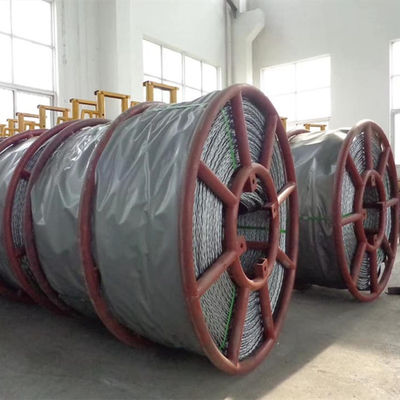 Cable de acero galvanizado de alta resistencia no giratorio, cable de tracción resistente a la rotación para tendido de líneas de transmisión, tendido de cables y construcción de tendido de conductores