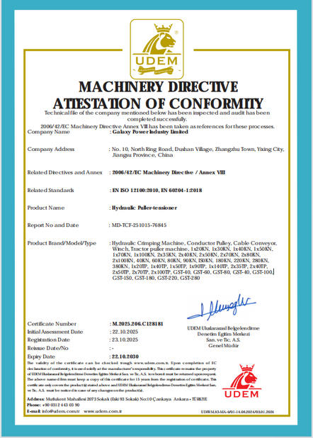 China Galaxy power industry limited certificaciones